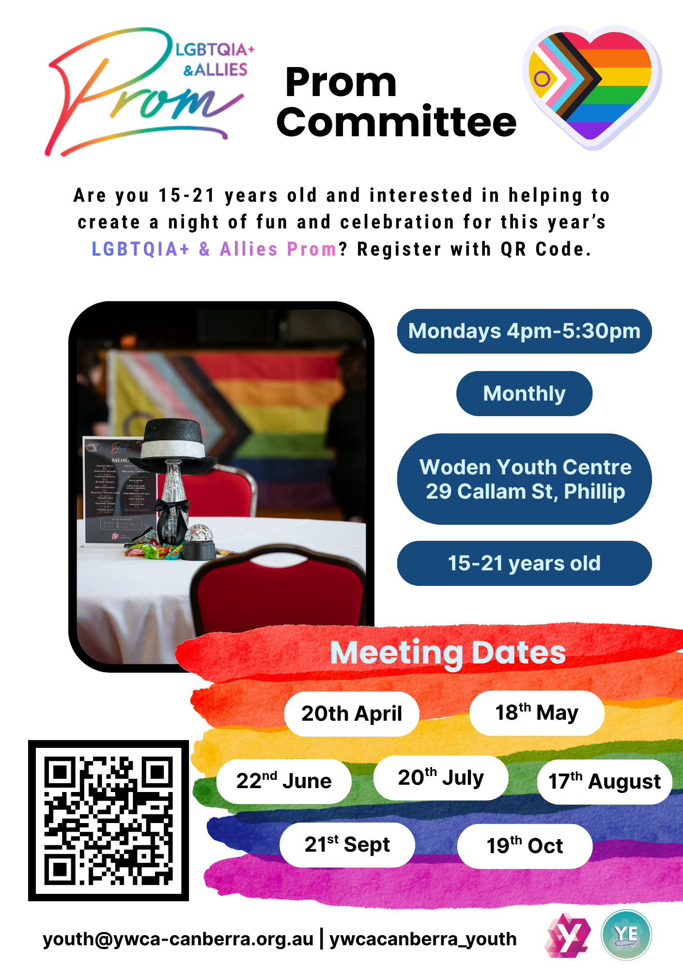 Prom Committee Layout LGBTQIA+ & Allies Prom - Prom Committee - The Youth Coalition of the ACT